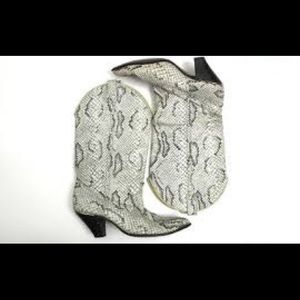 Acme Western Snakeskin Cowboy Boots